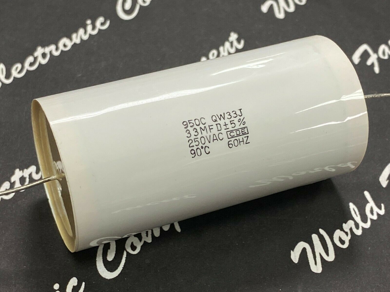 1pcs-CDE 950 33uF 250V(ac) 5% 950CQW33J Polypropylene Axial Film Capacitor