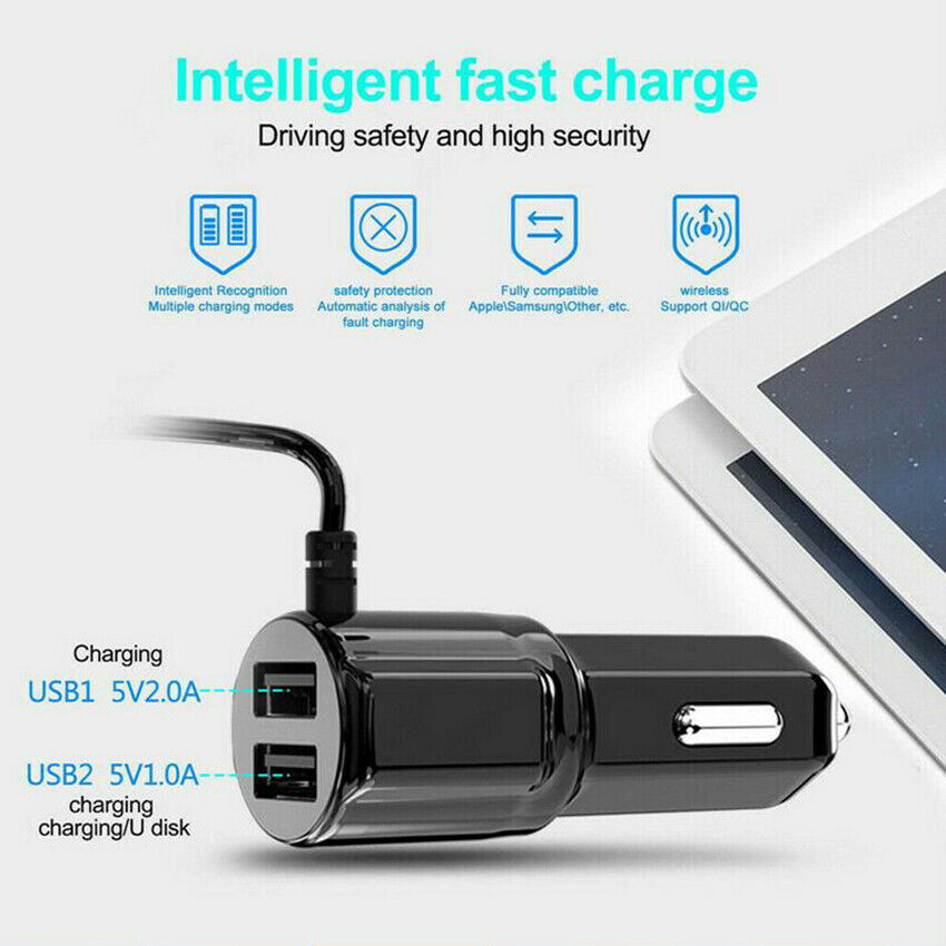 Bluetooth Car Transmitter MP3 Player Radio TF Card Dual USB Charger Handsfree
