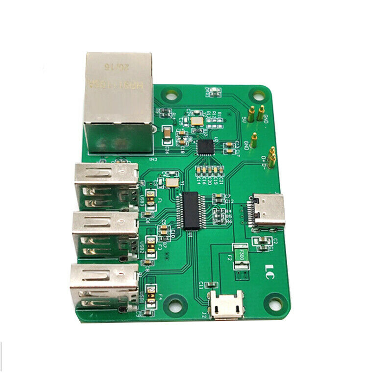 USB to Ethernet Expansion Board for Raspberry Pi Zero HUB Adapter 3 USB 10/1A7B1