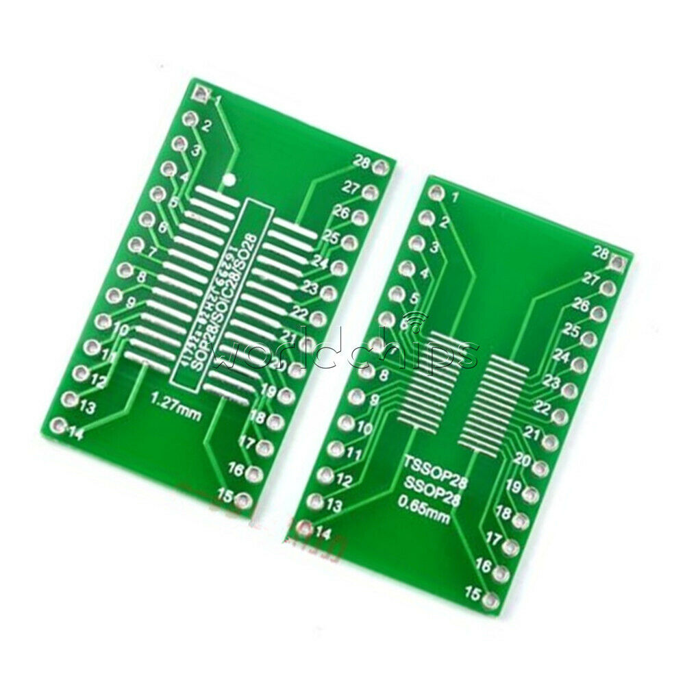 20PCS Lot 0.65 1.27mm SOP28 SSOP28 TSSOP28 to DIP28 Adapter Converter PCB Board