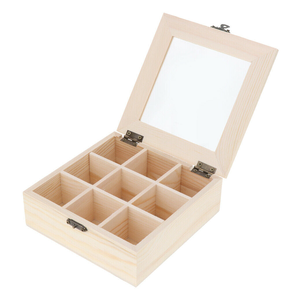 2Pcs Practical Wooden Jewelry Case Jewerly Holder Women Gift Earring Necklace