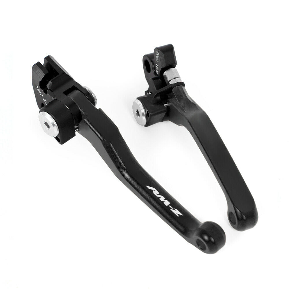 Black CNC Pivot Brake Clutch Levers For Suzuki RMZ250 RMZ450 RM-Z 250 RM-Z450