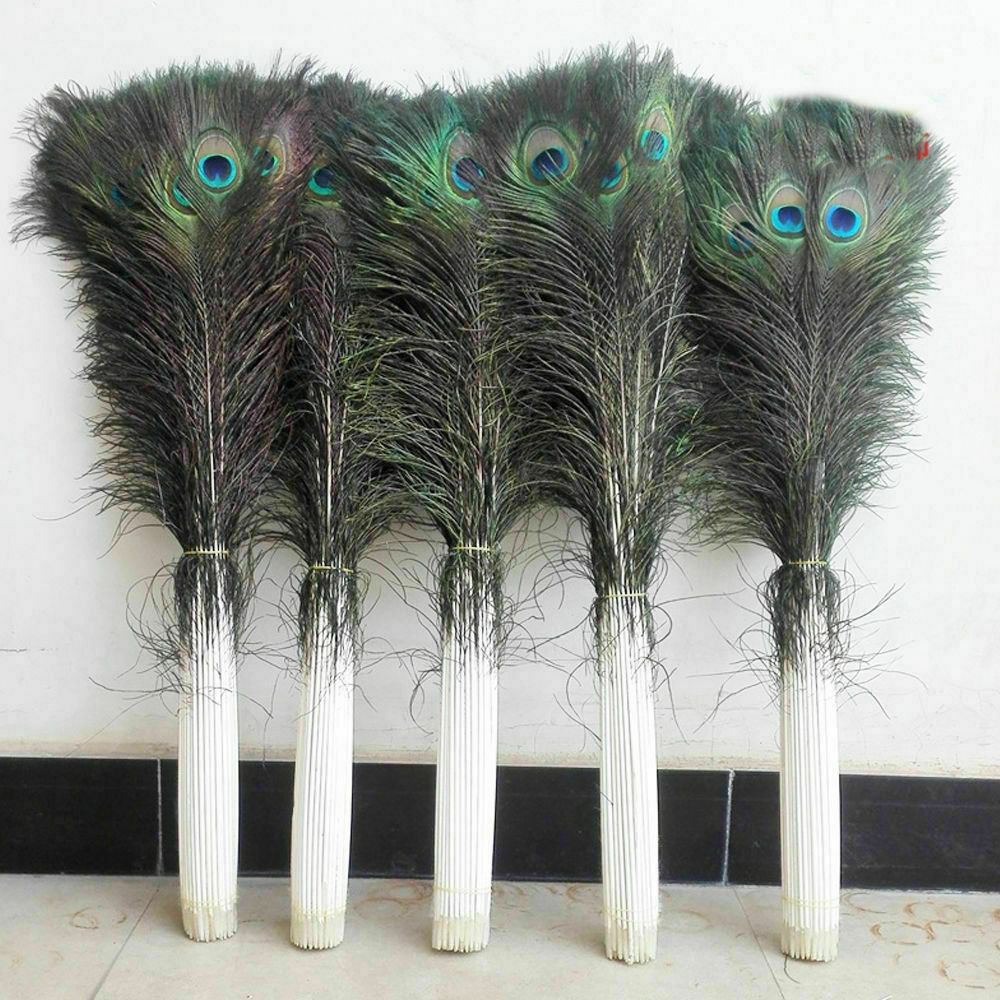 10pack Real Natural Peacock Tail Eyes Feathers Wedding Festival Party Home Decor