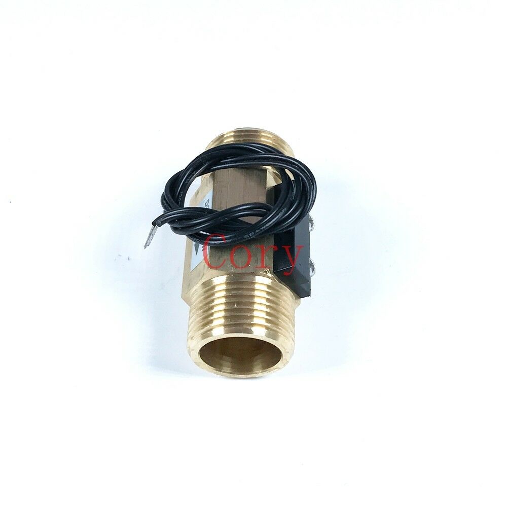1PC Water Flow Switch Magnetic DC250V Brass G3/4 26mm Male Thread Port 1-30L/min