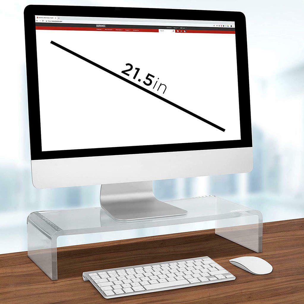 Home School Clear Monitor Stand Shelf Laptop Computer Screen Riser Holder