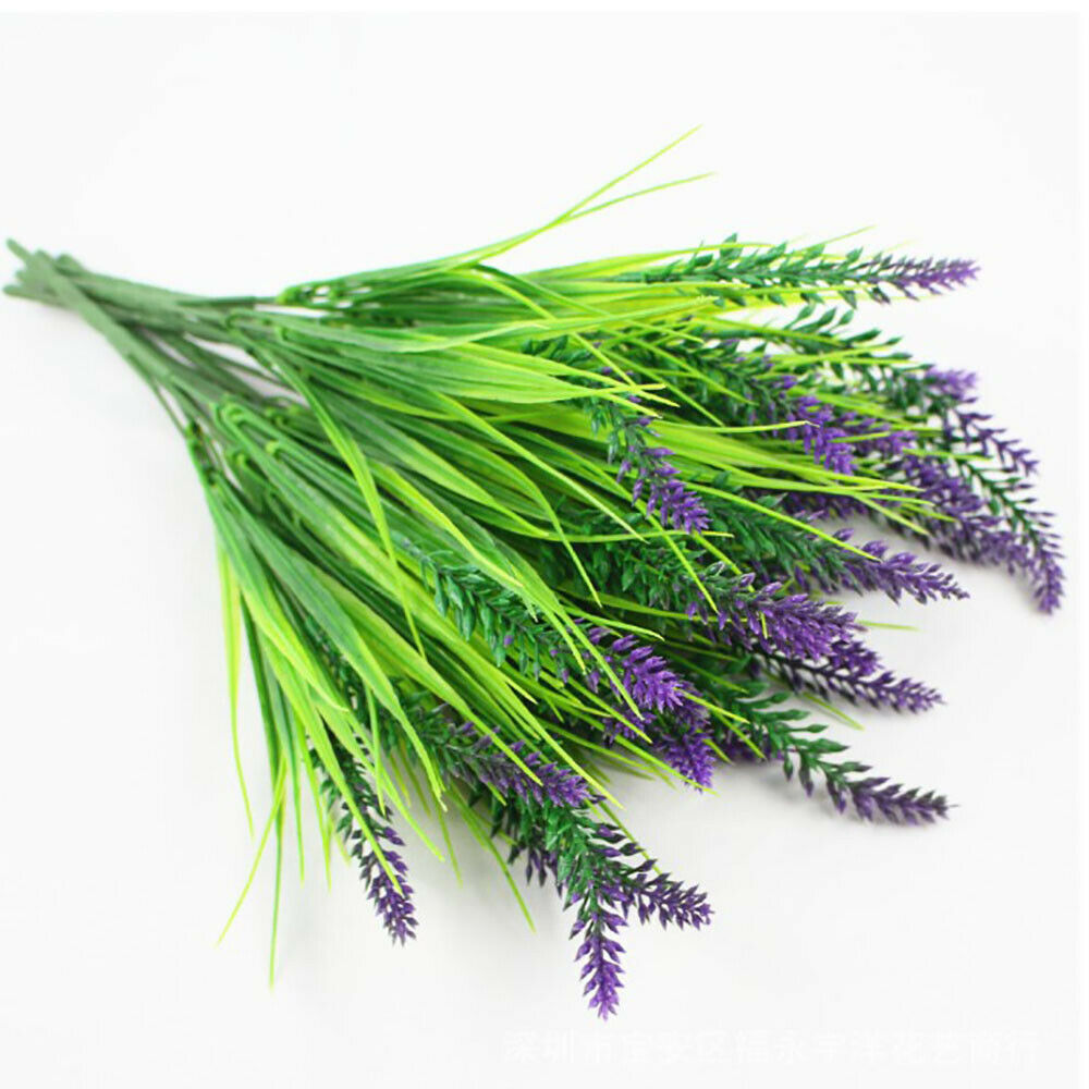 Wedding Party Artificial Lavender Bouquet Office Home Simulation Plant Decor ~~