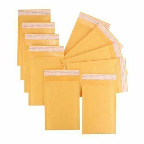 10pcs Kraft Bubble Mailers  Mailing Padded Bags Envelopes Self-Seal