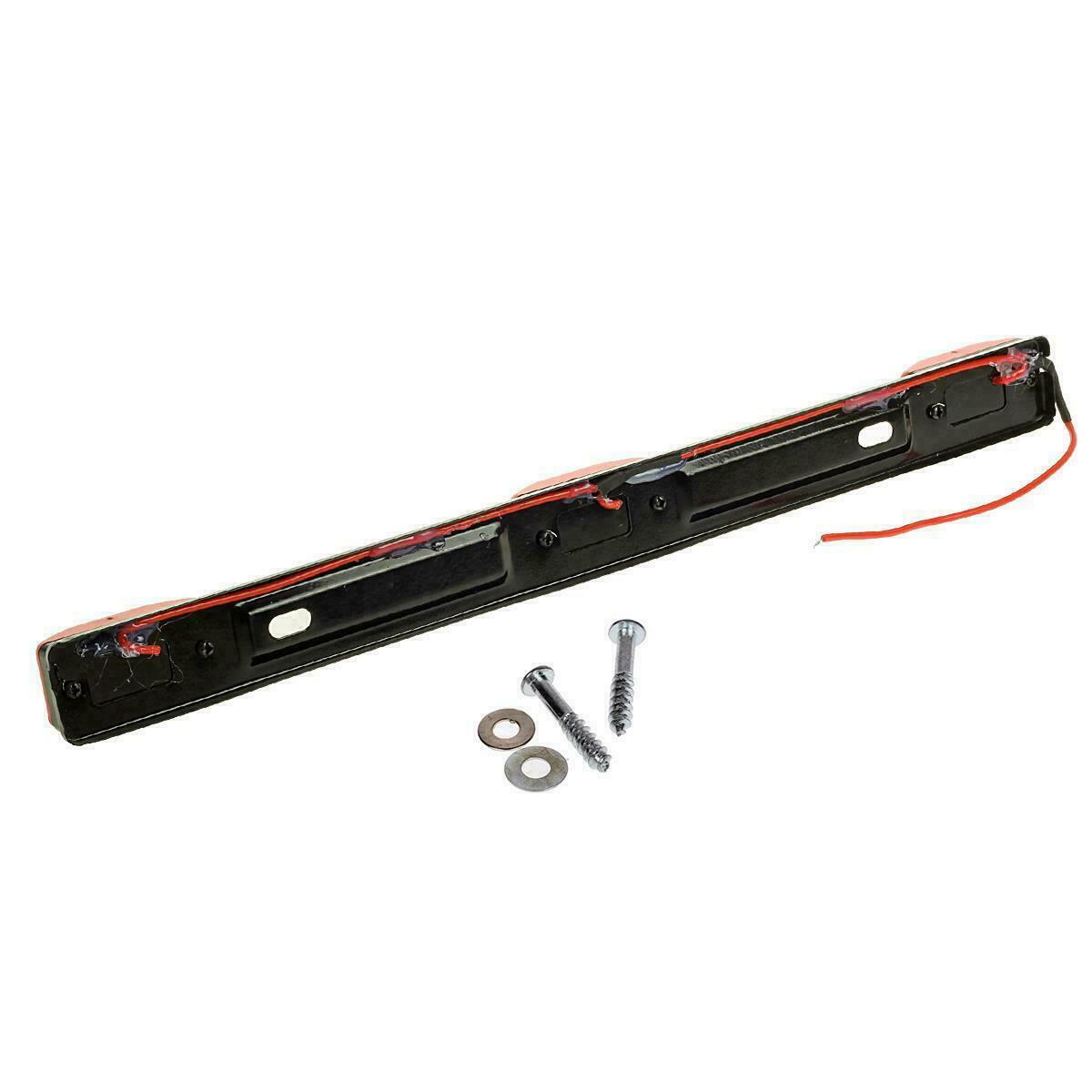 Stainless Red LED ID Bar Light Truck Boat Trailer Marker Clearance Lights