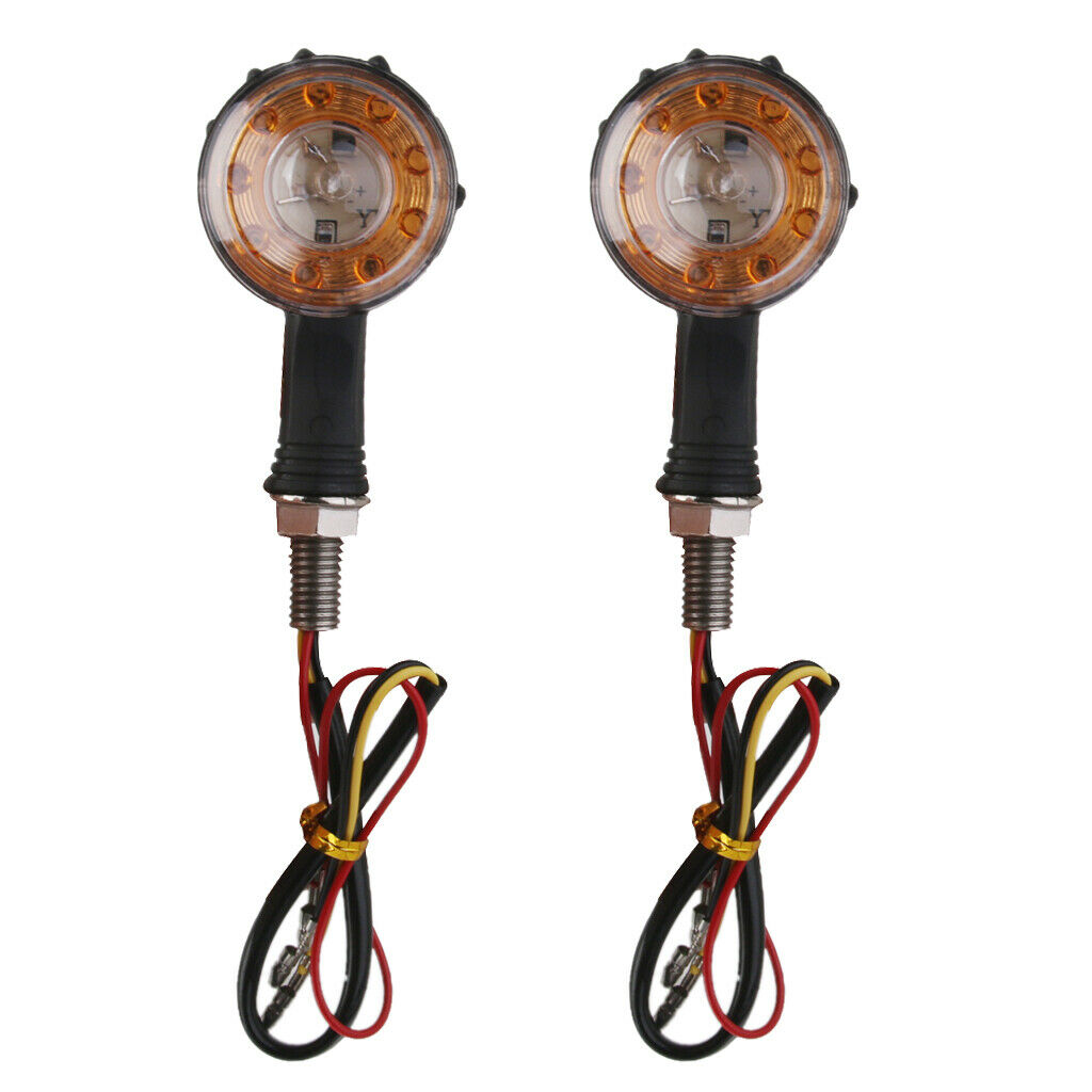 2pcs Motorcycle Turn Signal LED Tail Lights Lamps Palm Pattern for Halley