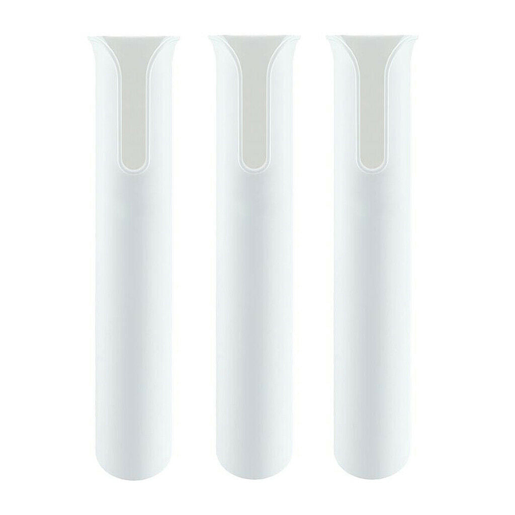 3x Self Adhesive Fishing Pole Boat 1 Rod Holder Organizer Yacht Truck White