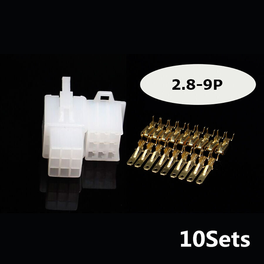 50Sets Automotive Electrical 2.8mm 2 3 4 6 9 Pin Way Car Wire Connector Terminal