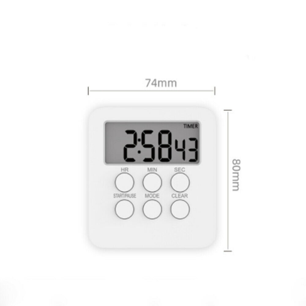 Magnetic Digital Kitchen Timer Loudly Alarm  Display Multi-Function Clock Timer