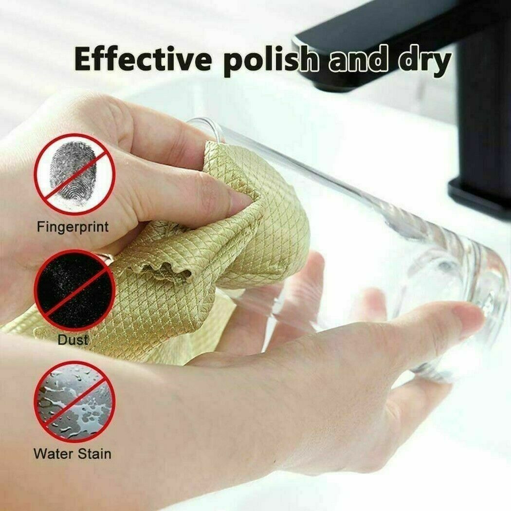 5 PCS NanoScale Streak-Free Miracle Cleaning Cloths Reusable, 30cm x 40cm