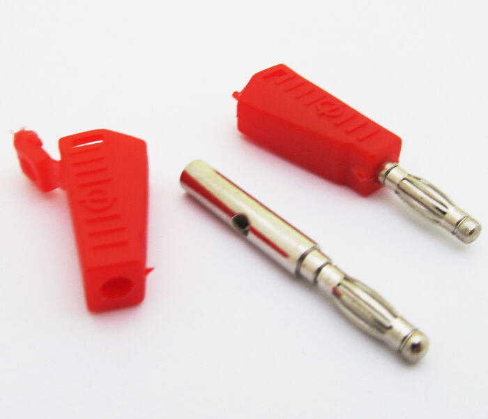 6pcs Radioshack Stackable Banana male Plug Jack Red+Black