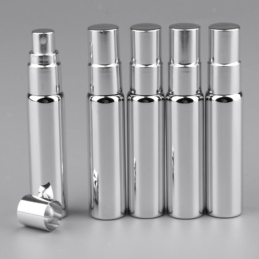10Set Glass Empty Bottles Refillable Spray Atomizer Liquid Fine Mist Pump