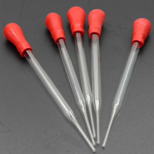 Laboratory Lab Rubber Head Glass Dropper Glass Pipette Dropper 3mL Rubber Head