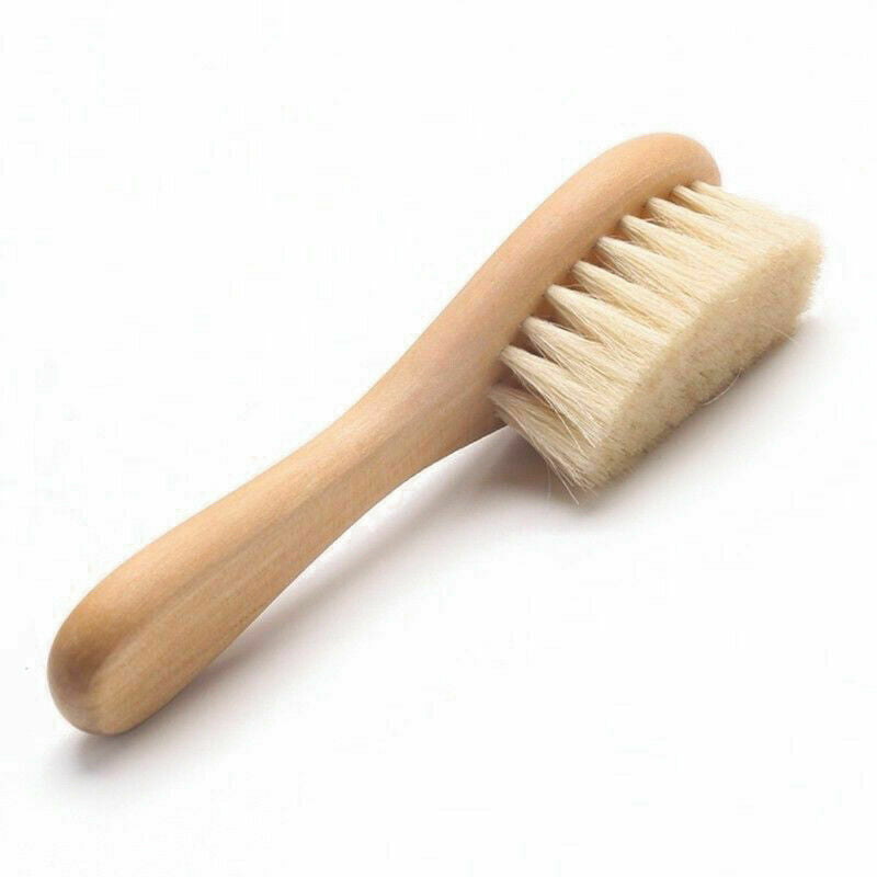 Newborn Wooden Baby Brush Hairbrush Natural Hair Brush Soft Bristles Scrub Tool