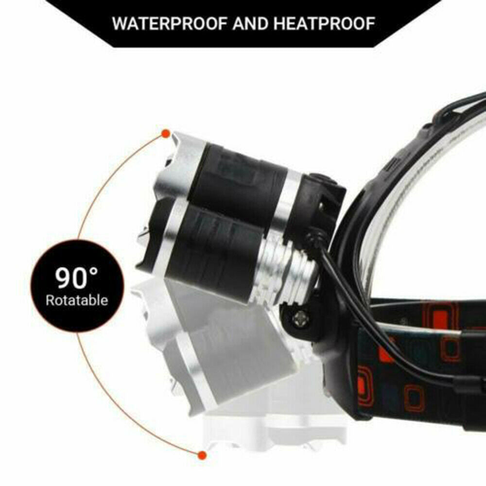 Waterproof 90000LM 3X T6 LED Headlamp Headlight Flashlight Head Torch 18650 Camp