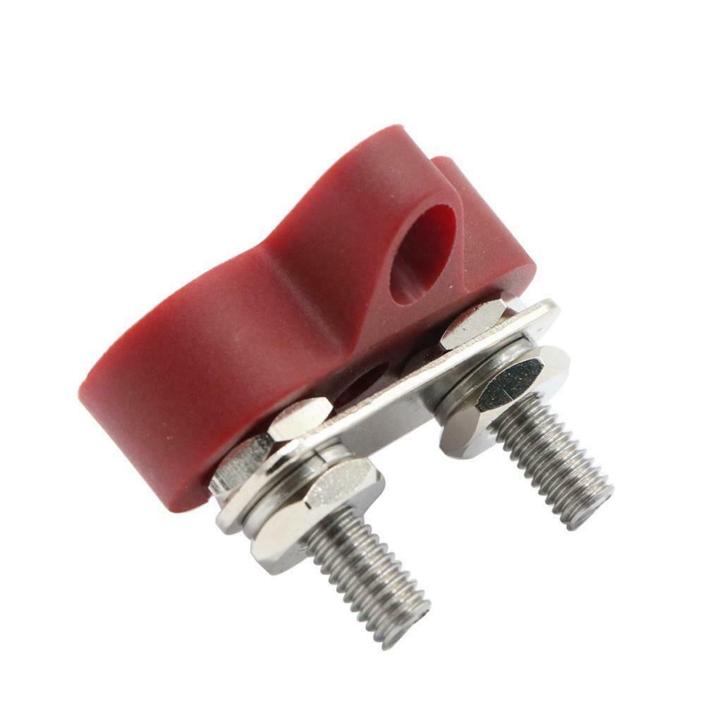 2x M6 Busbar Power Distribution Box Terminal Block 48V Heavy Duty Red + Black