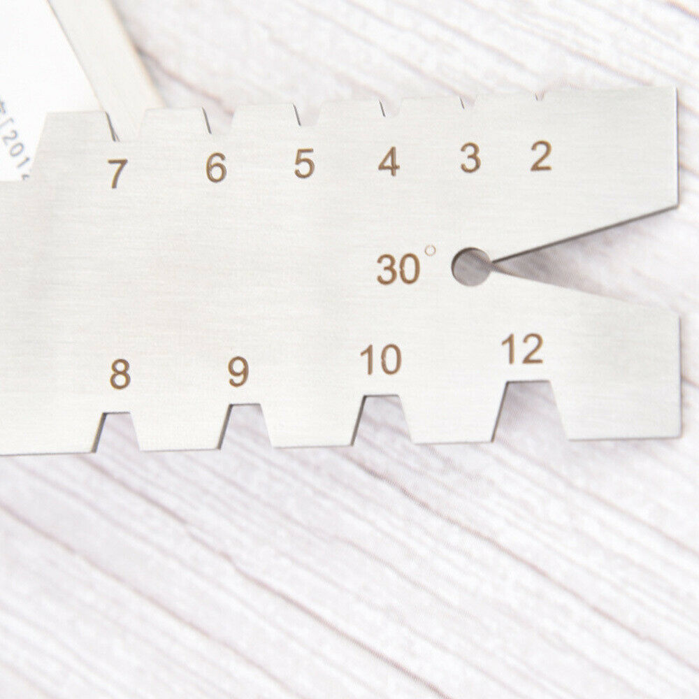 29/30 Degree Grinding Gage Thread Angle Ruler Metalworking Screw Thread Gauge LI