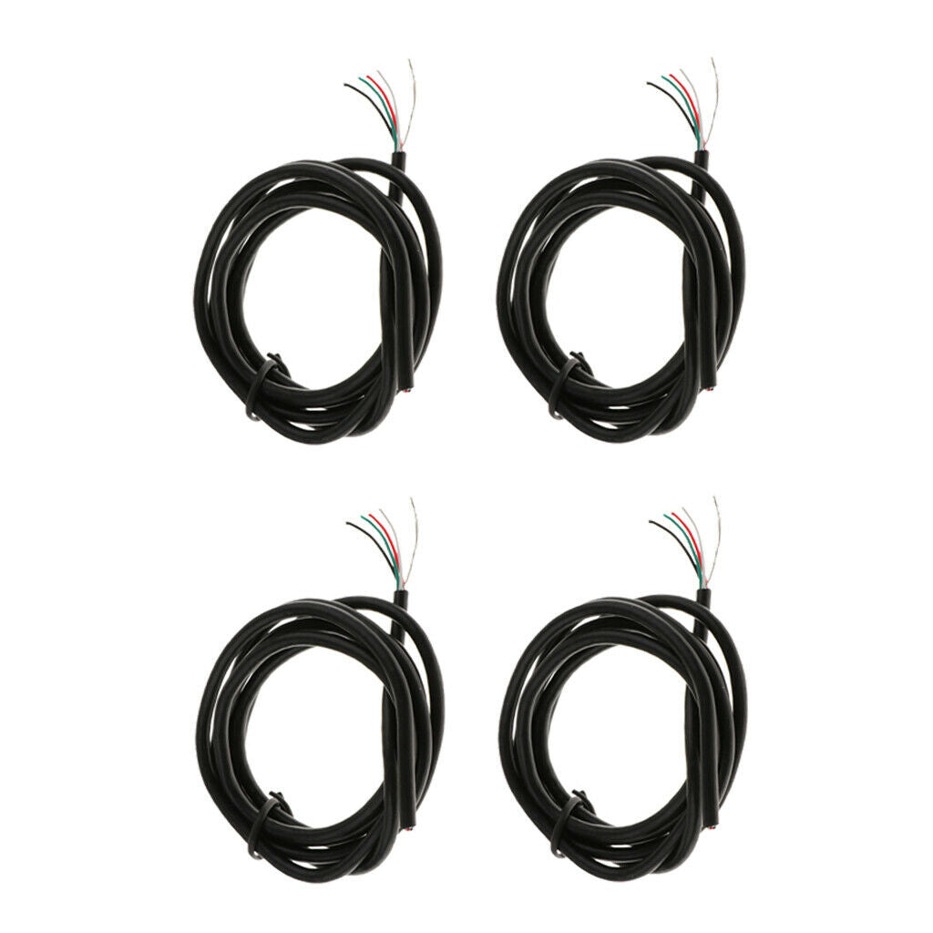 4x Practical 4 Core Guitar Bass Connection Electricity Wire, 100cm/39.37inch