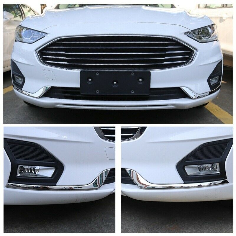 Chrome Front Grille Bumper Fog light Lamp Cover For Ford Fusion Mondeo 2020-2019
