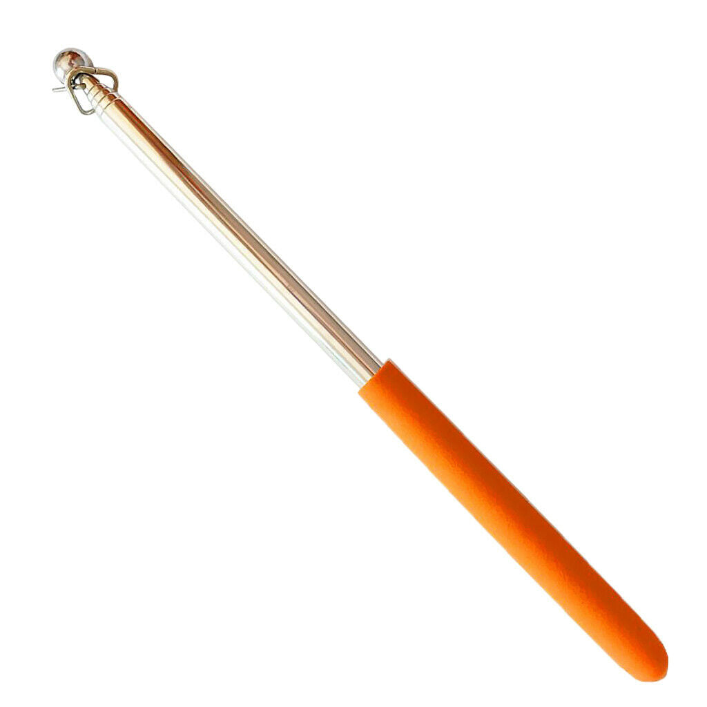 2 x Telescopic Stainless Steel Flagpole Banner Flagpole Guide Pole Length 1m