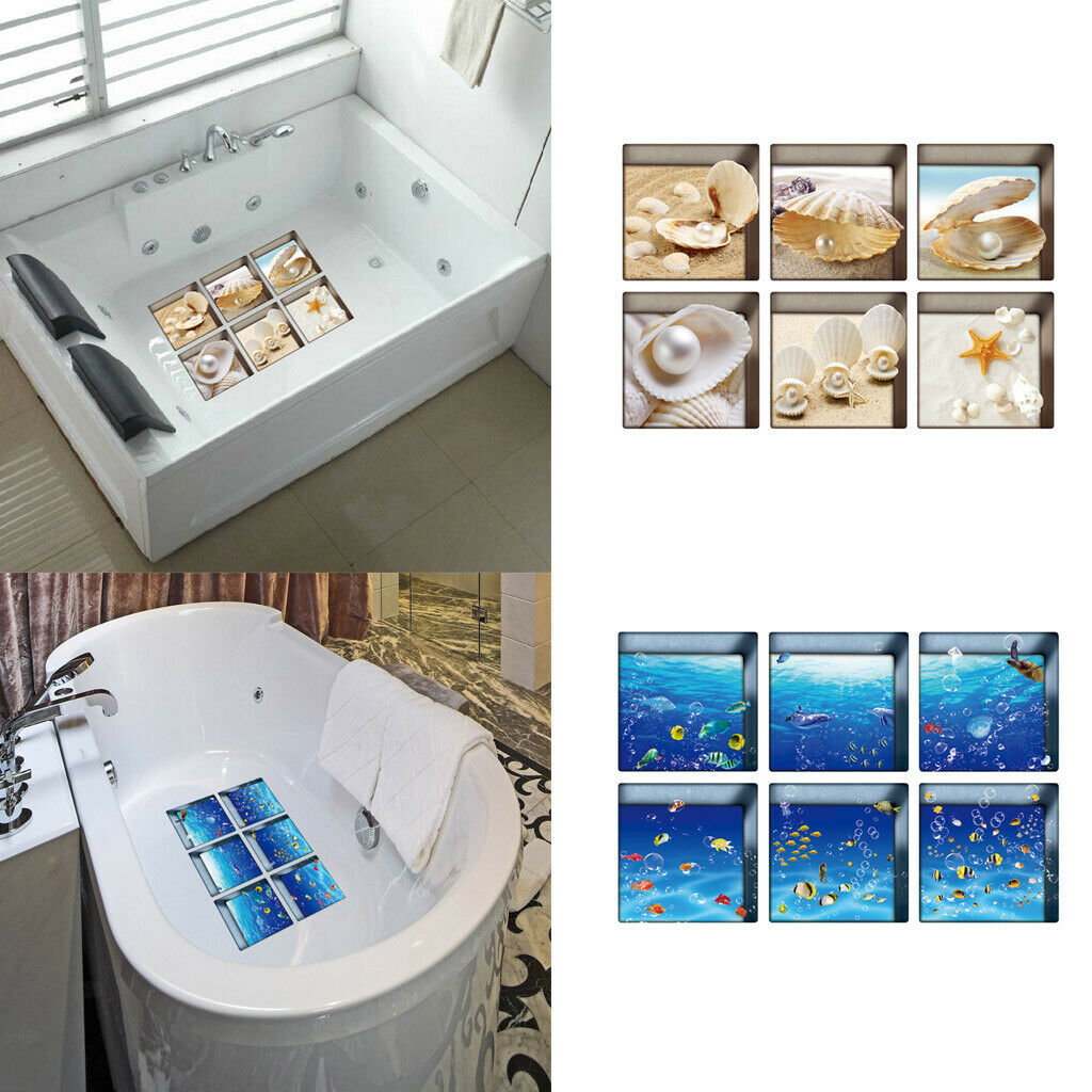 12pcs Non-Slip Bathtub Stickers Safety Adhesive Anti-Slip Appliques for Bath Tub