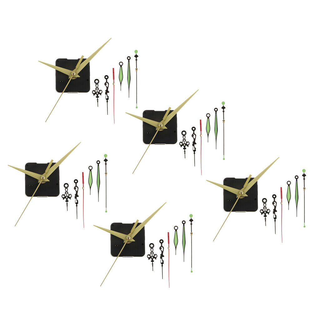 5x DIY Machinery Mechanism Clock, Hour Pointer: 70 X 10 Mm Pointer Per Minute 95