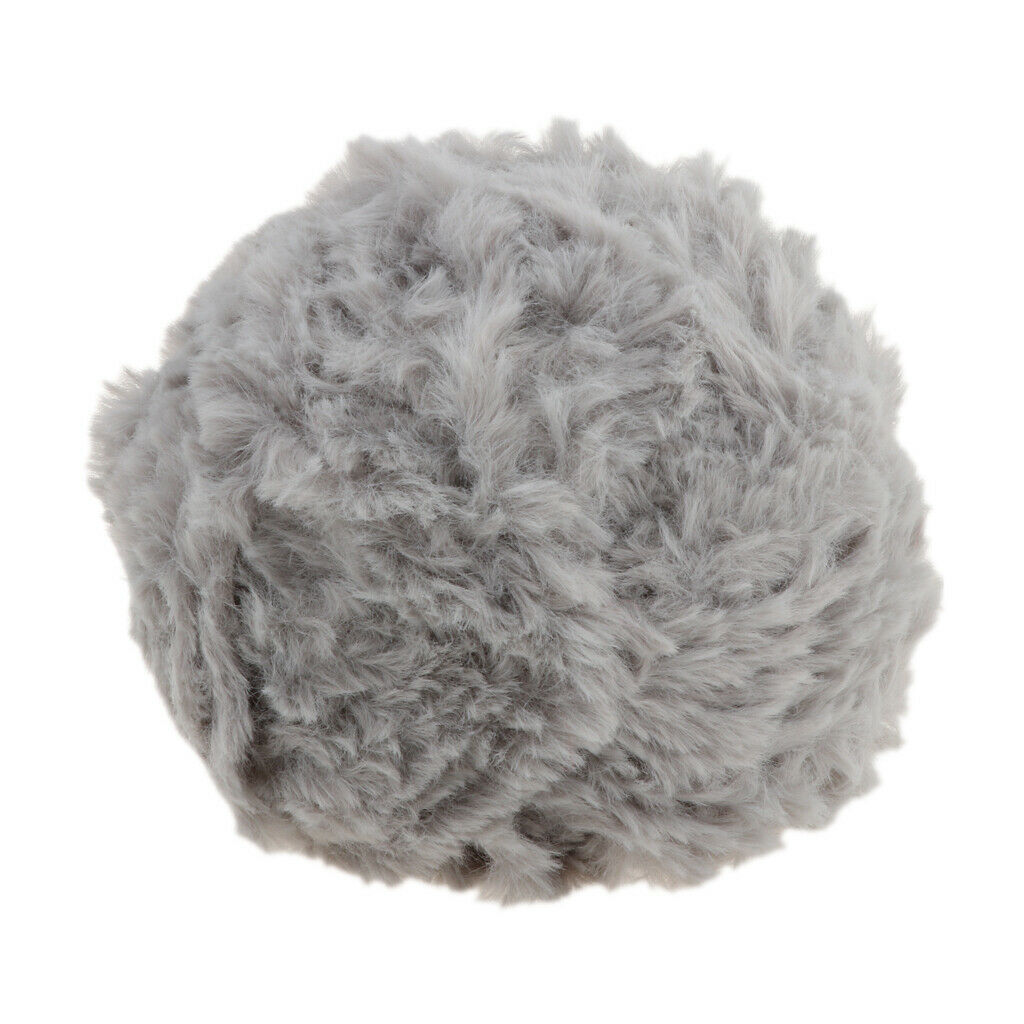 2 Pieces 32 Meters Soft Hand Knitting Artificial Fur Yarn Warm Baby Yarn 14mm