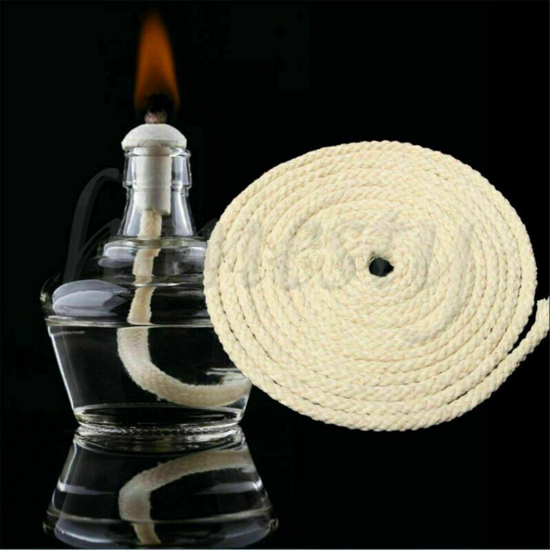 5M Long Round Cotton Wick Burner For Oil Kerosene Alcohol Lamp Torch Wine Bottle