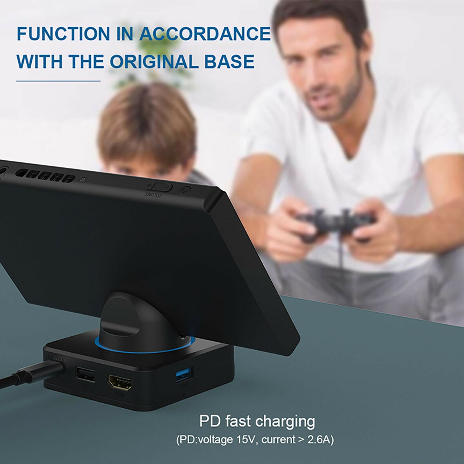 Video Converter HDMI-compatible To TV Base Converter Type-c Charging Base for NS