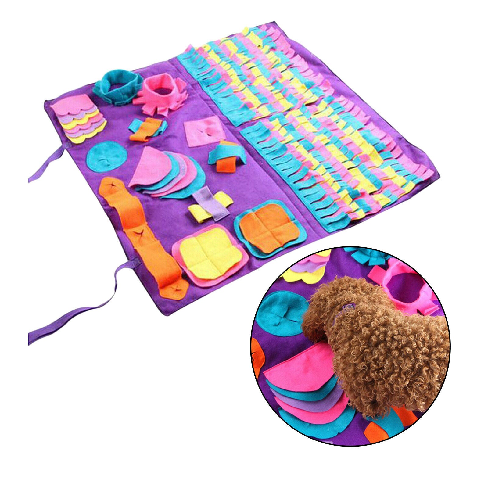 Pet Snuffle Mat Lick Pad Puzzle Slow Feeding Mat Travel Use Indoor Outdoor