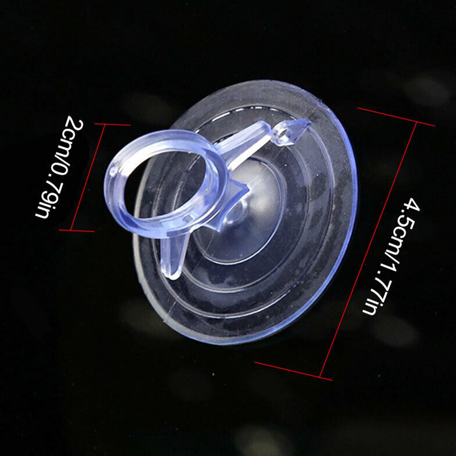 20x 45mm Car Sunshade Suction PVC Cups Clear Rubber Plastic Window Suckers