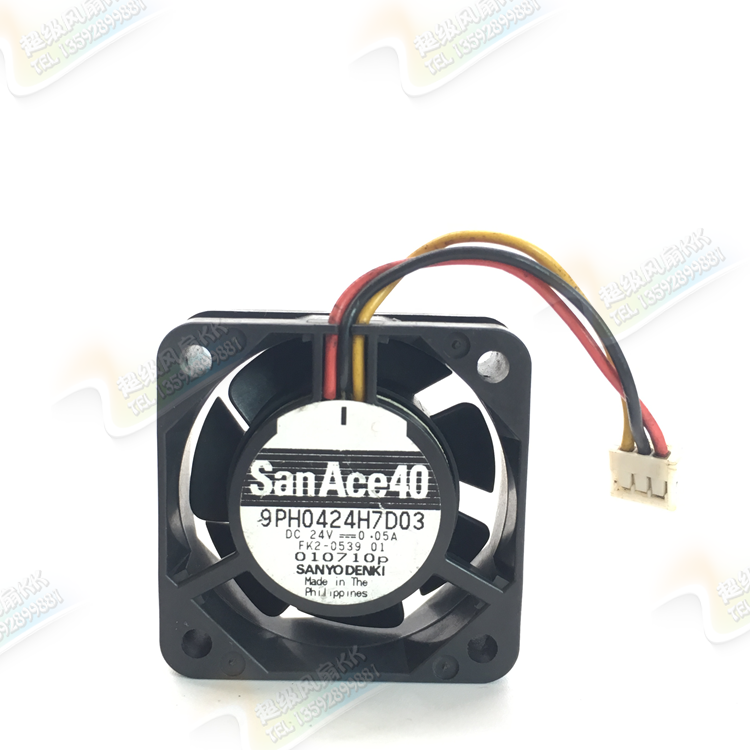 For 1pc San Ace40 4015 9PH0424H7D03 fan 40*40*15mm DC24V 0.05A 3Pin