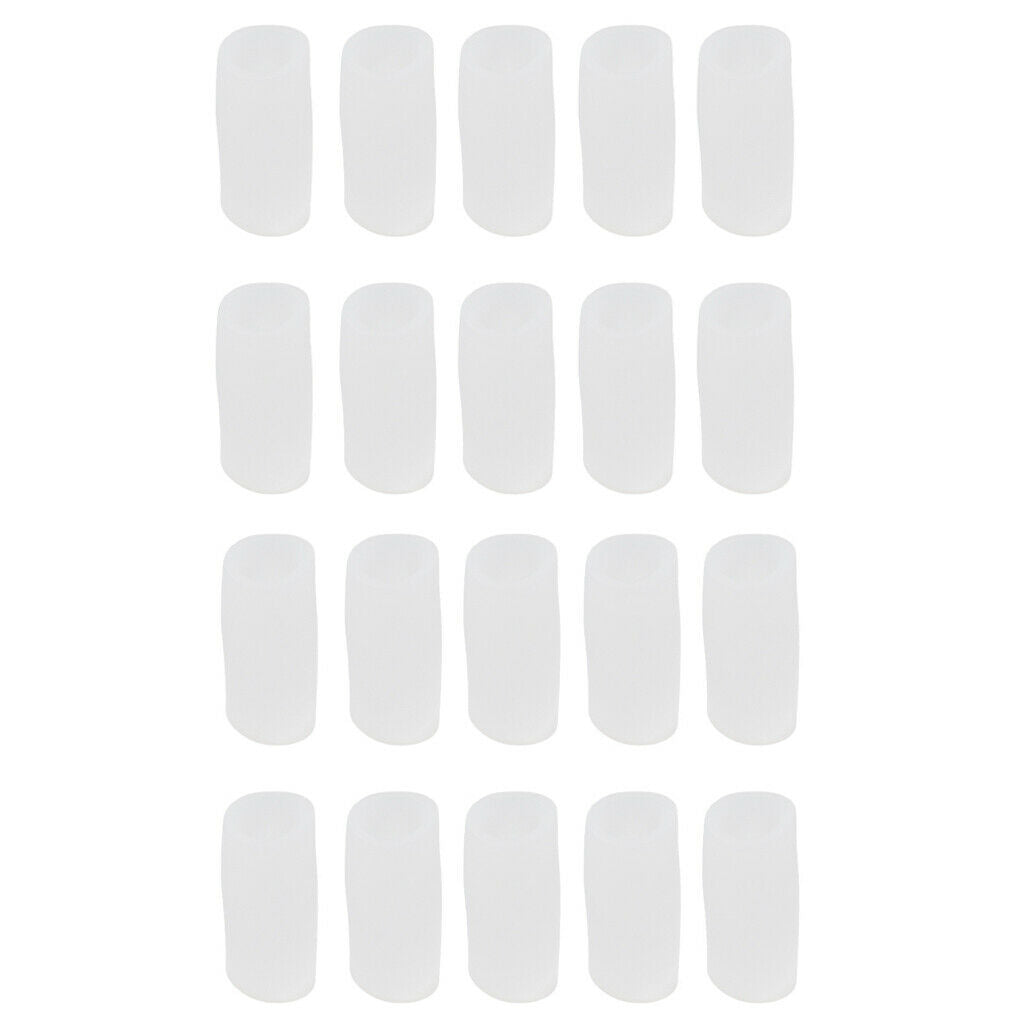 20pcs Gel Tube Finger Toe Sleeve Protectors Feet Cushion Hammer Pads  S