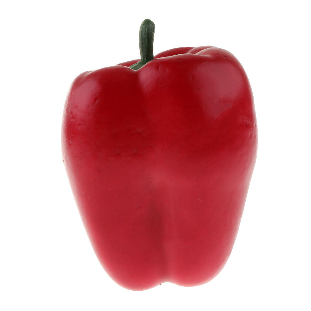Realistic Artificial Plastic Vegetables Decorative Food Bell Pepper Red