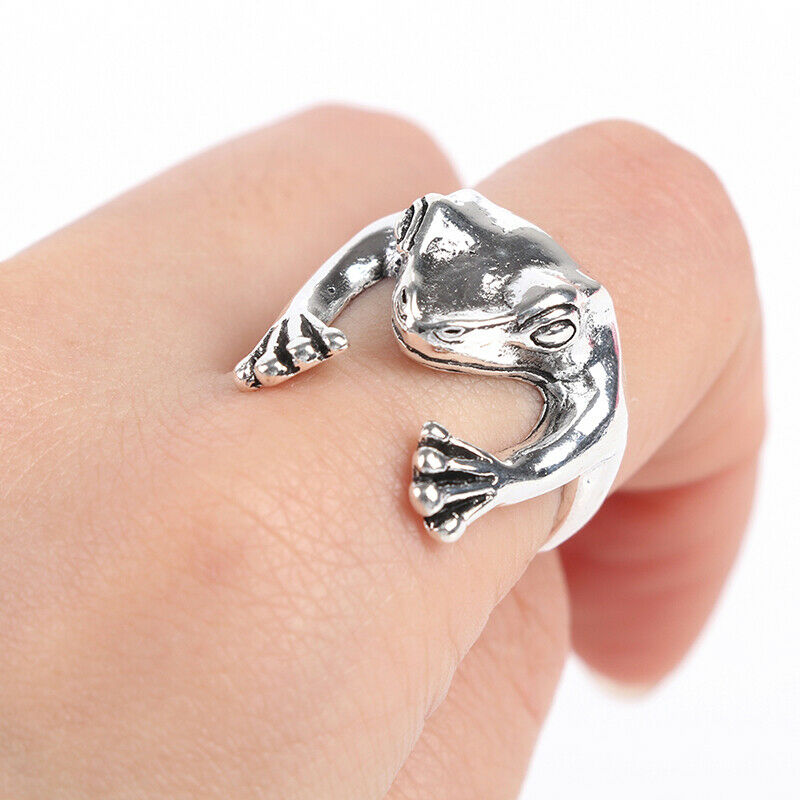 Frogs Rings Creative Design Animal Retro Ring Adjustable gift For Wom.l8