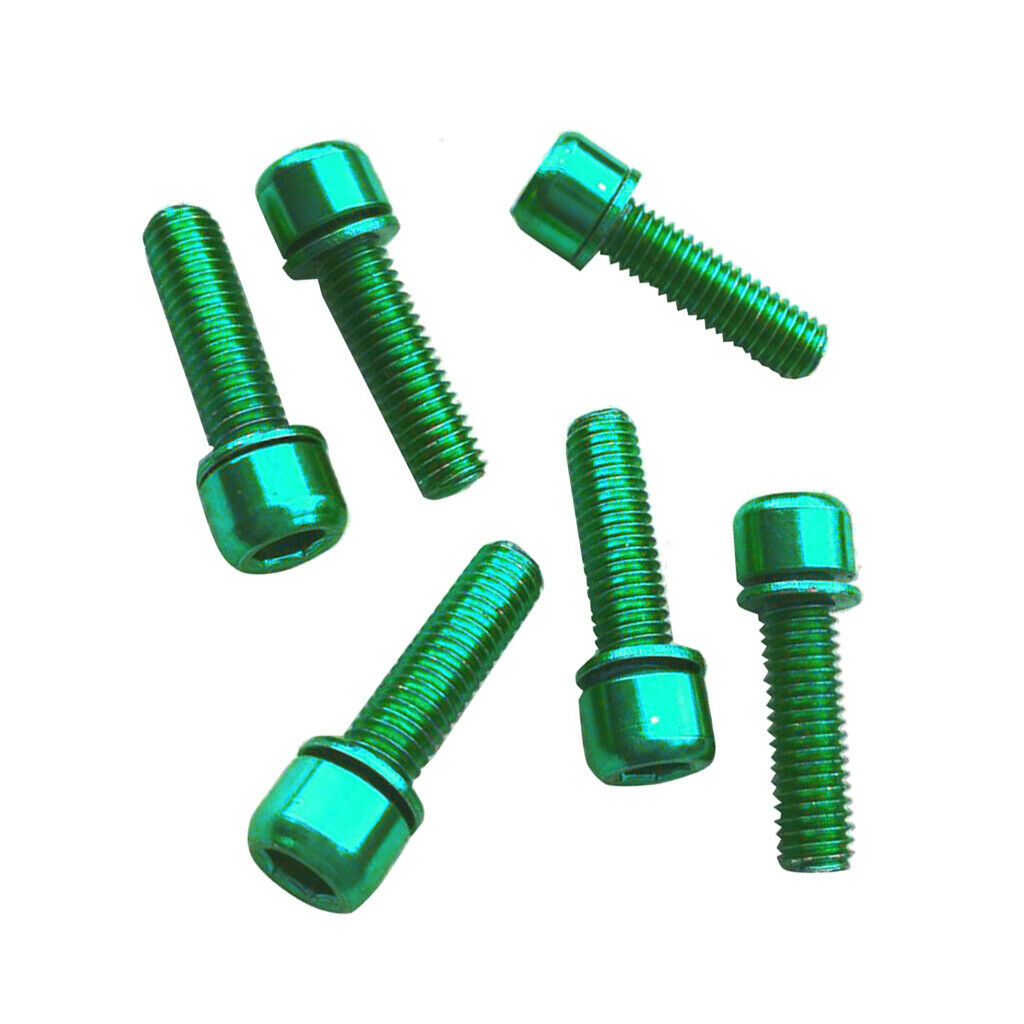 24Pcs MTB Bicycle M5x18 Handlebar Stem Rear Rack Hex Socket Screw Bolt