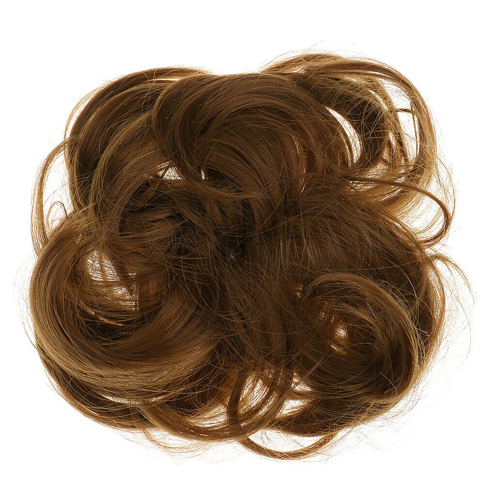 Wavy Curly Drawstring Synthetic Hair Bun Updo Cover Chignon Hair Extension 6
