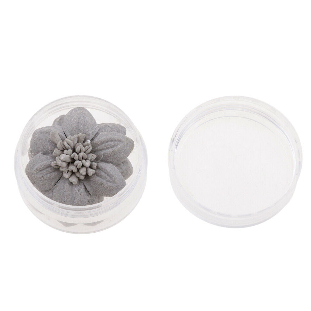 Unisex Zephyr Flower Brooch Pin Corsage for Groom Bride Wedding Gray