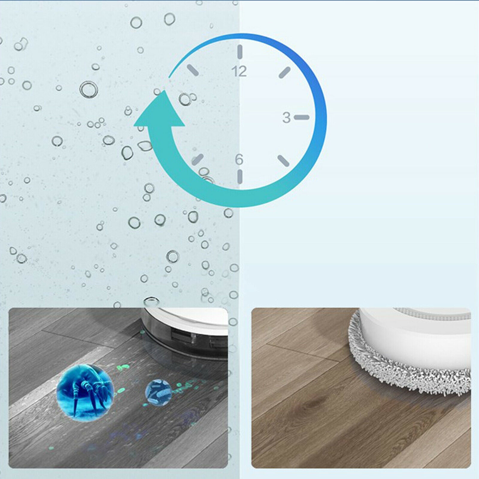 Wet Dry Smart Robot Vacuum Cleaner USB Floor Cleaning Sweeper Living Room