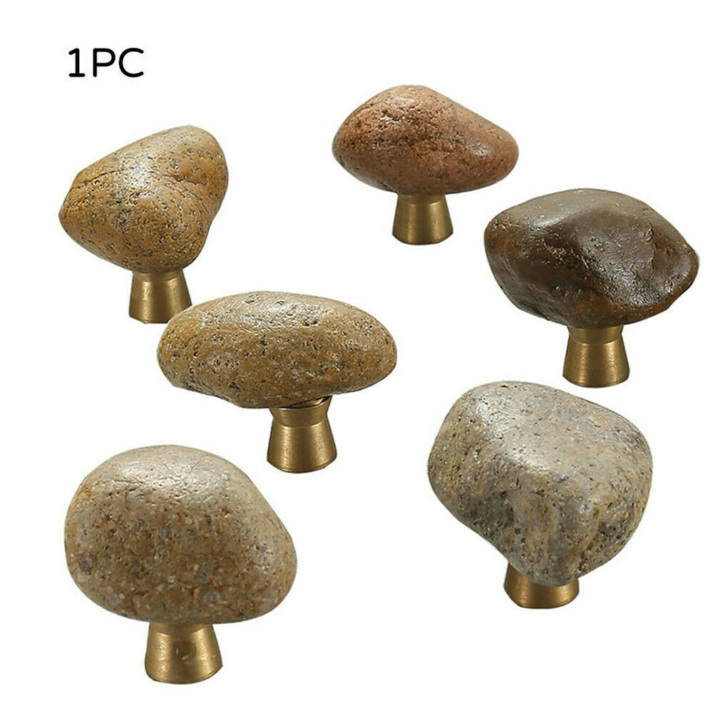 1x Natural Stone Knob Door Knobs Cupboard Drawer Furniture Pull Handle Cabinet
