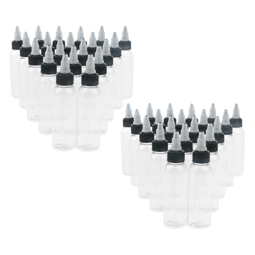 40x Empty Squeeze Bottles Liquid Glue Applicator Condiments Dispenser Arts