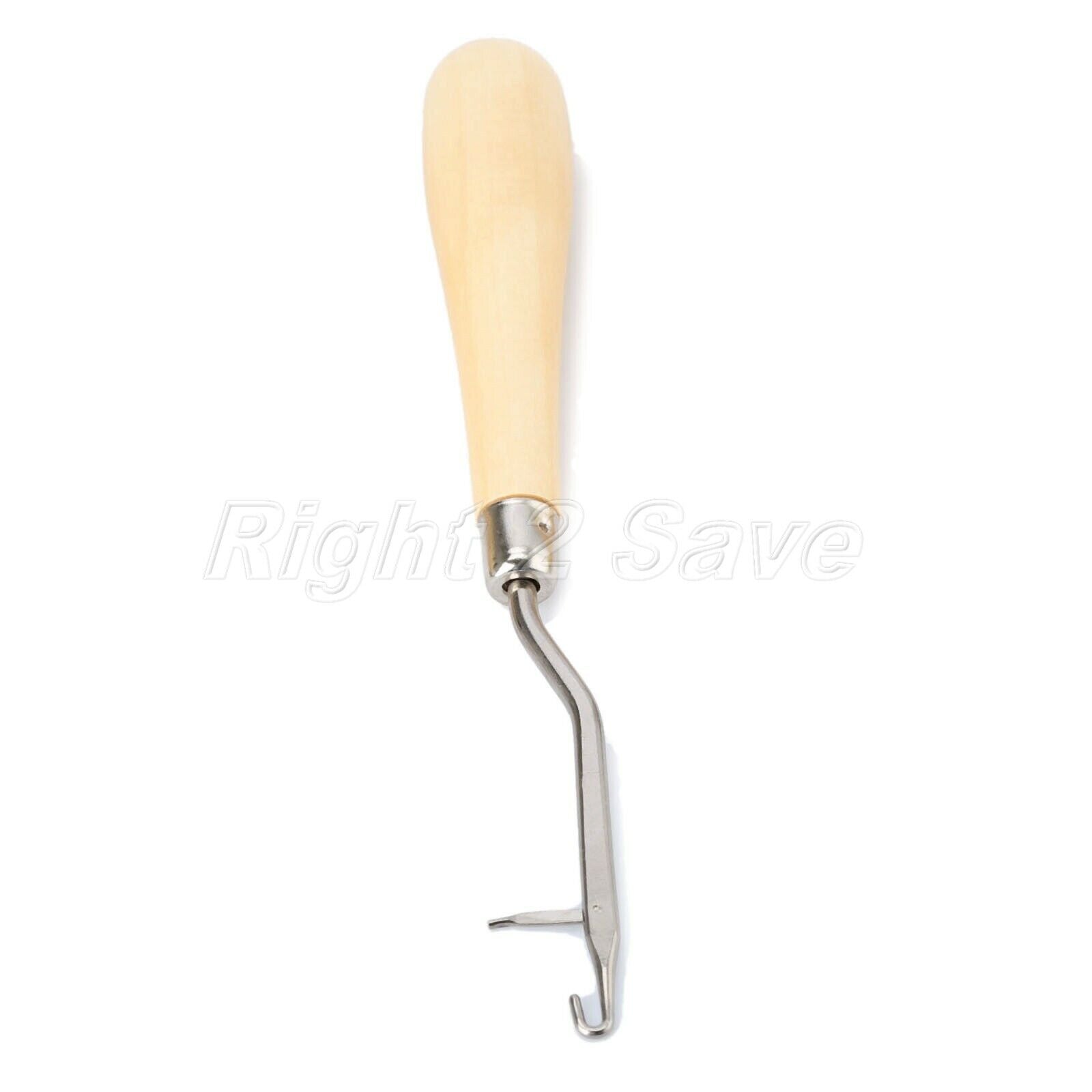 1PC 6.2" Carpets Repair Hook Needle Crochet Needle Latch Hook W Wooden Handle