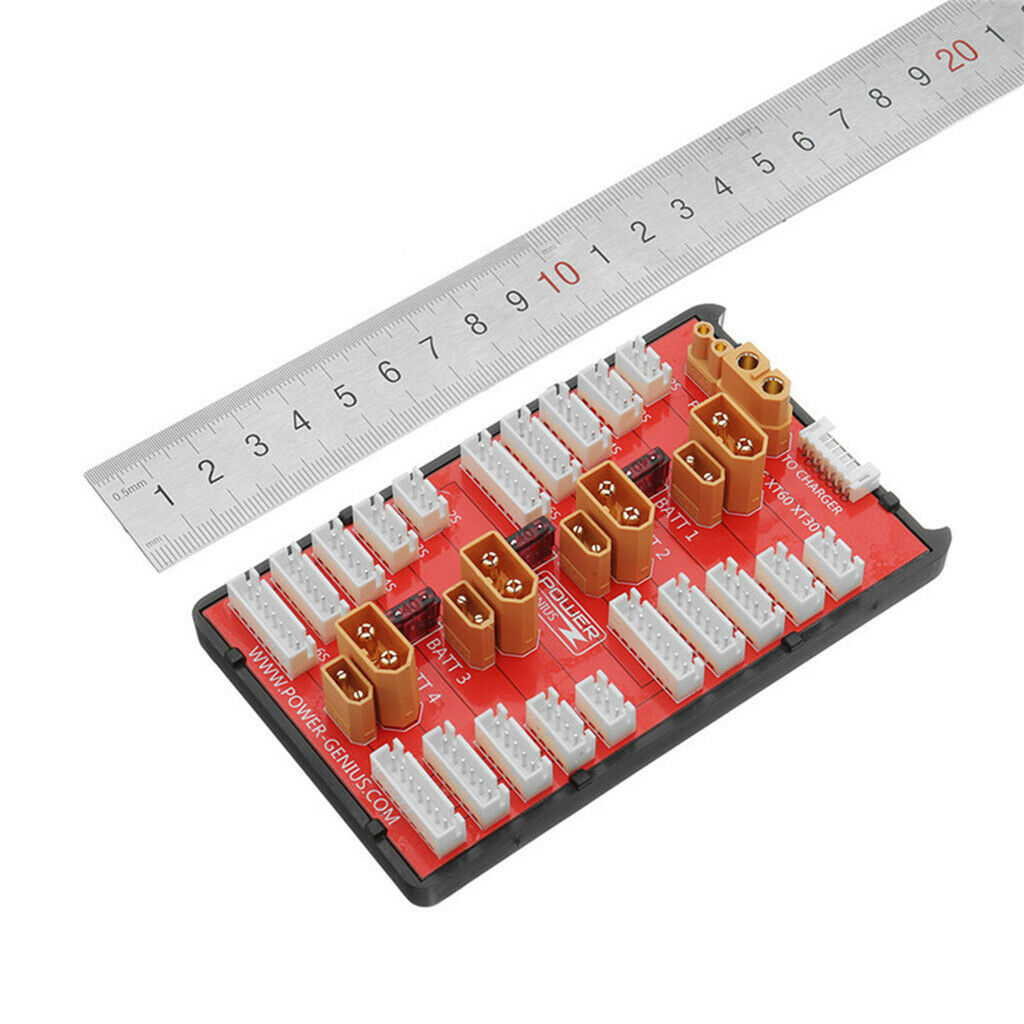 2-In-1 Parallel Charging Board Supports 4 Packs 2-6S Lithium Battery Adapter