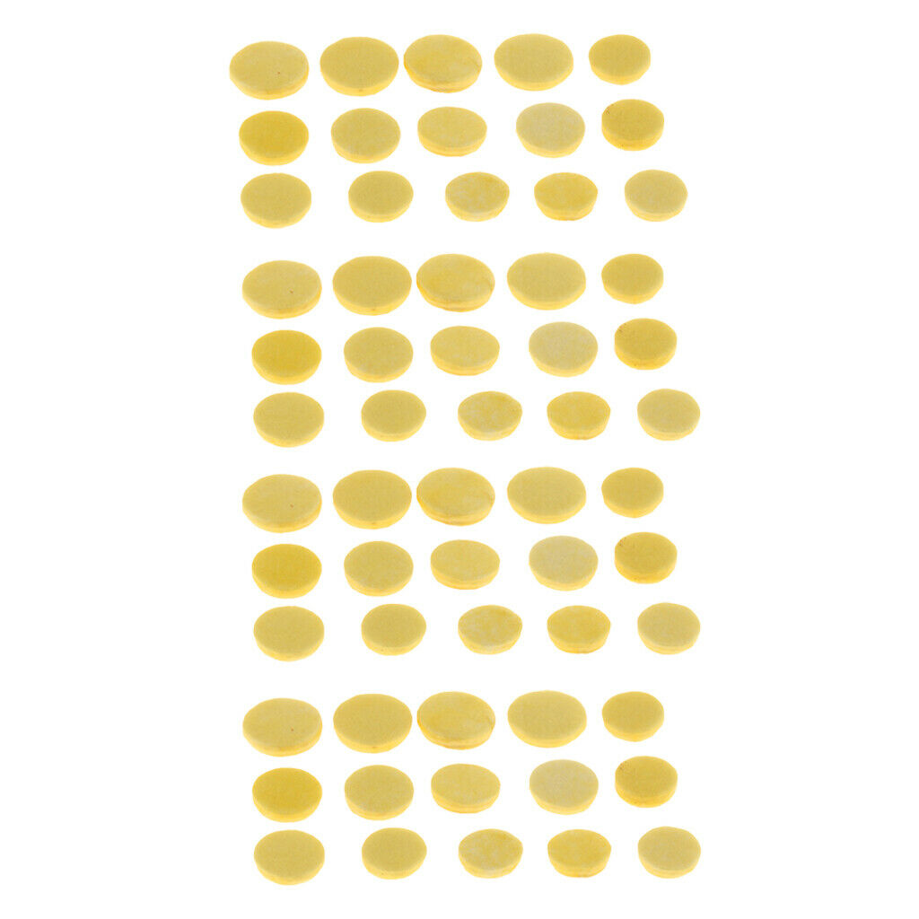 4 Pack Finest 10/9/8mm Dia Piccolos Pads Mats Yellow Woodwind Accessory