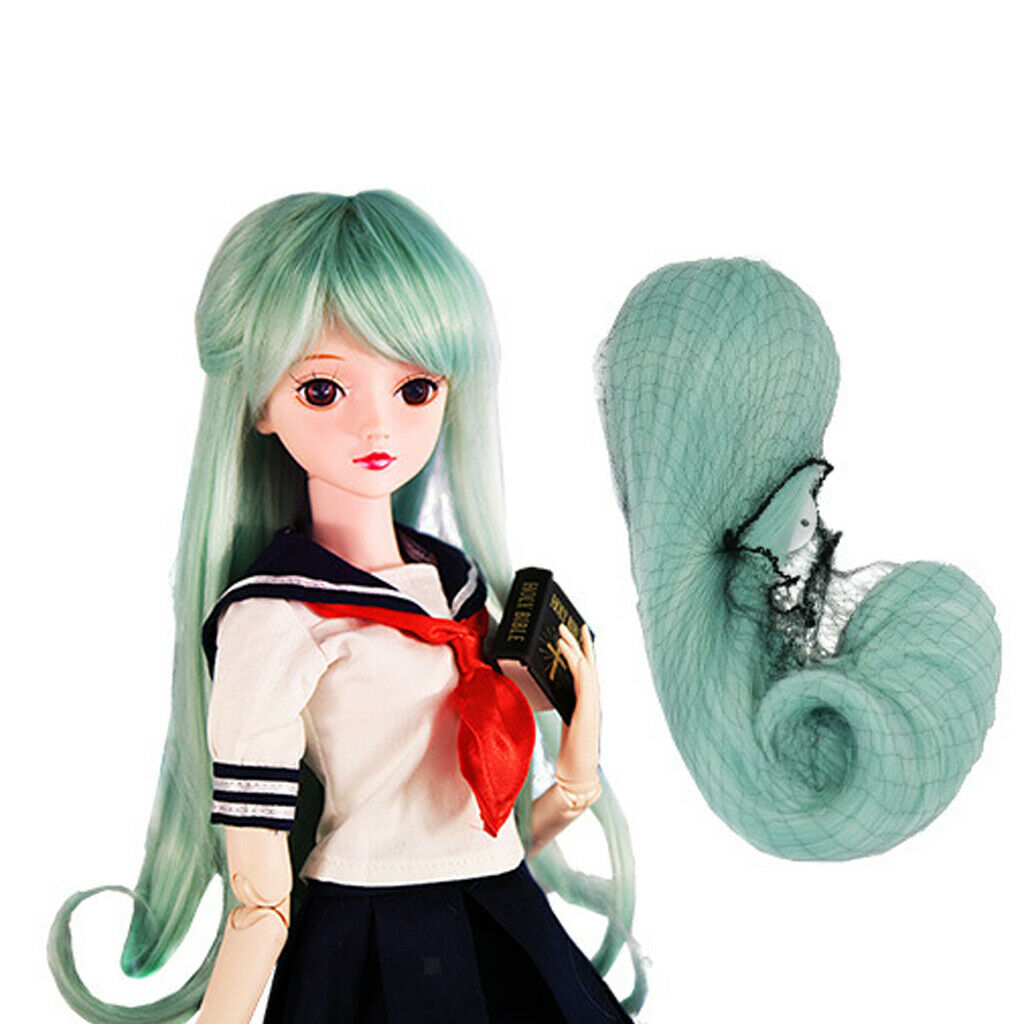 Elegant Long Curly Hair with Neat Bangs for Night Lolita, Supper Dollfie, MSD DZ