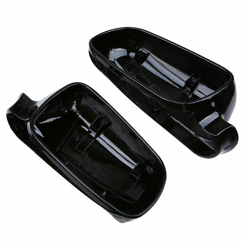 Pair Gloss Black Rear View Mirror Covers Shell Fit VW Golf/R32/GTI/Rabbit 2004