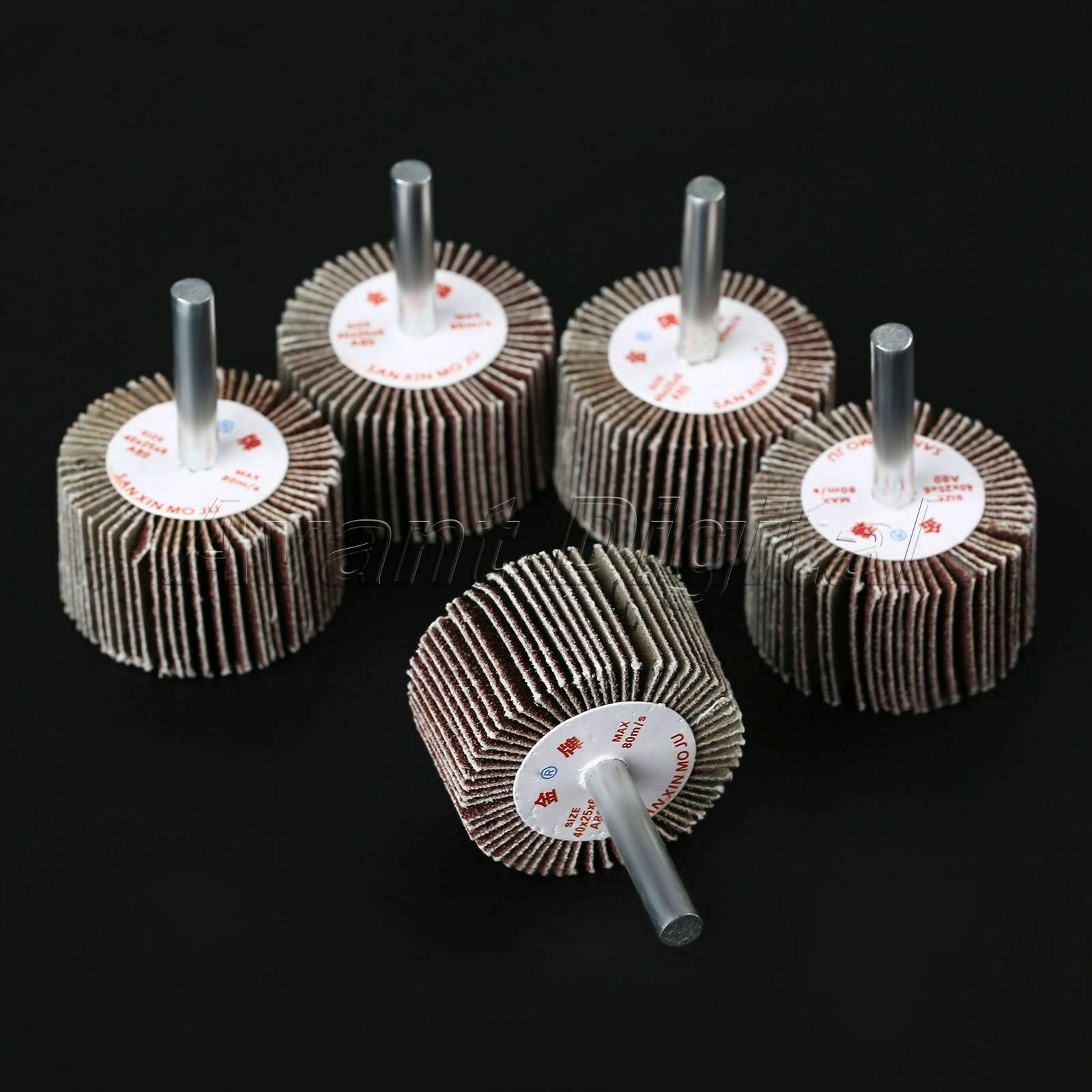80 Grit Flap Sanding Polishing Grinding Wheel Disc Grinder Power Rotary Tool 5Pc